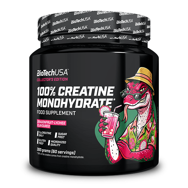 100% Creatine Monohydrate - 300 g Drachenfrucht-Litschi