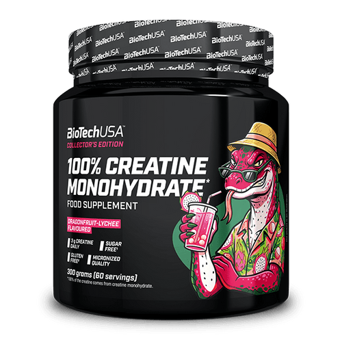 100% Creatine Monohydrate - 300 g Drachenfrucht-Litschi