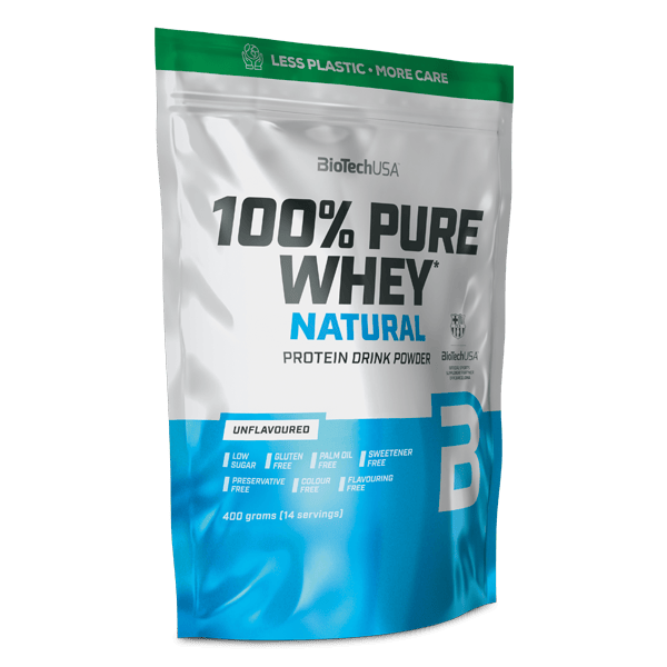 100% Pure Whey Natural Molkenprotein-Konzentrat Getränkepulver - 400 g
