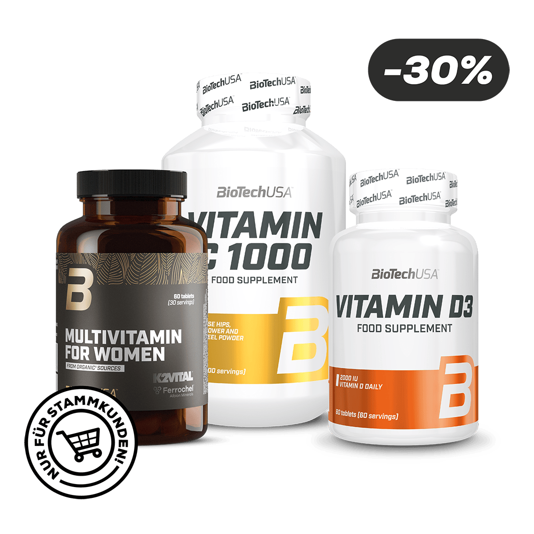 Vitamin C1000 + Vitamin D3 + Multivitamin For Women from organic sources