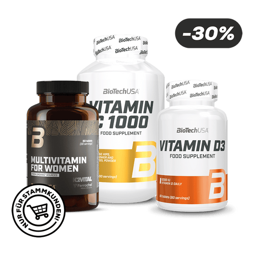 Vitamin C1000 + Vitamin D3 + Multivitamin For Women from organic sources
