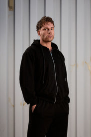 CORE Herren Oversized Kapuzenjacke mit Reißverschluss