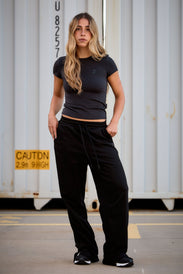 HARMONY Damen-Jogginghose mit weitem Bein