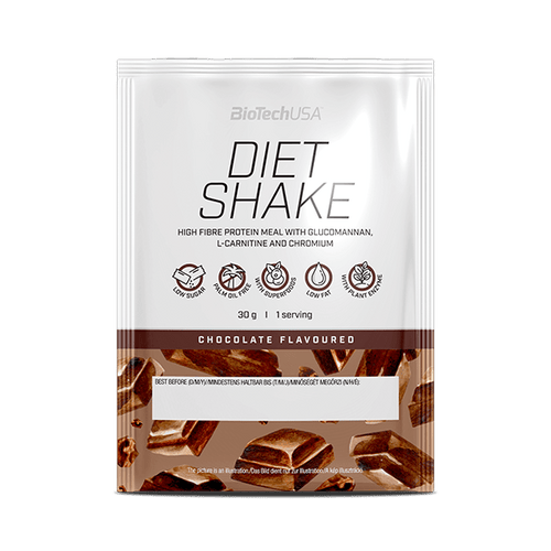 BioTechUSA Diet Shake ballaststoffreiches Eiweißgetränkepulver mit niedrigem Fettgehalt, mit Super-Lebensmitteln, frei von Palmöl.