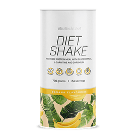 BioTechUSA Diet Shake ballaststoffreiches Eiweißgetränkepulver mit niedrigem Fettgehalt, mit Super-Lebensmitteln, frei von Palmöl.