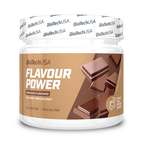 BioTechUSA Flavour Power ist ein in 5 verschiedenen Geschmacksrichtungen erhältliches Aromapulver, ohne Palmöl, Gluten.