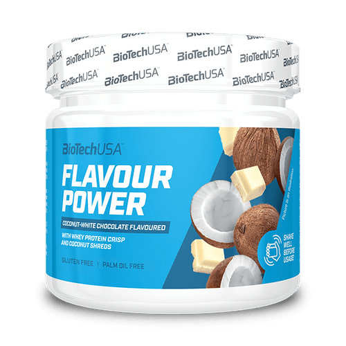 BioTechUSA Flavour Power ist ein in 5 verschiedenen Geschmacksrichtungen erhältliches Aromapulver, ohne Palmöl, Gluten.