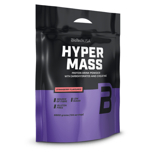 Hyper Mass ist eine Weight Gainer der Extraklasse! Dieser Massezuwachs-Drink enthält mit Kohlenhydraten, Proteinen und Kreatin alles, was man zum Muskelaufbau und für ein kraftvolles Training braucht.