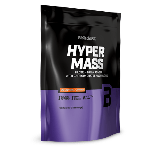 Hyper Mass ist eine Weight Gainer der Extraklasse! Dieser Massezuwachs-Drink enthält mit Kohlenhydraten, Proteinen und Kreatin alles, was man zum Muskelaufbau und für ein kraftvolles Training braucht.