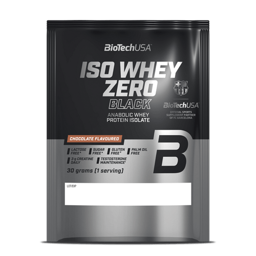 Iso Whey Zero Black Getränkepulver auf Basis von Molkeproteinisolat - 30 g