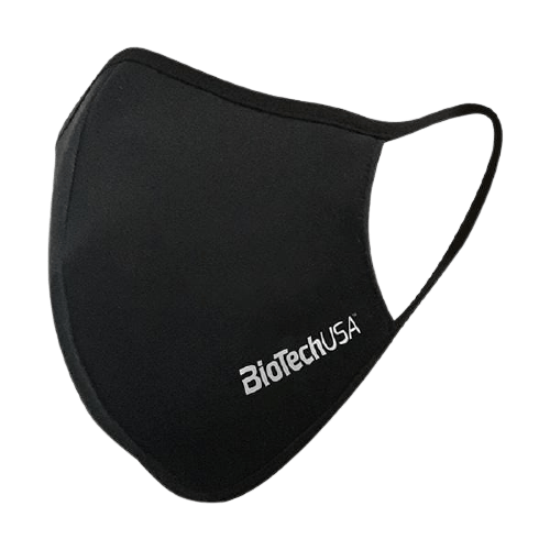 Waschbare, 2-lagige Maske, BioTechUSA Logo schwarz